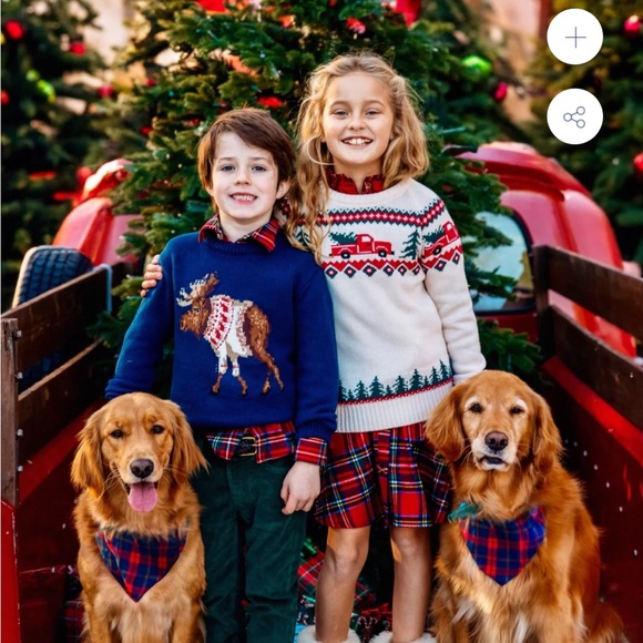 NWT Kiel James Patrick Cream Sweater with Red and Green Truck Design - Picture 7 of 7